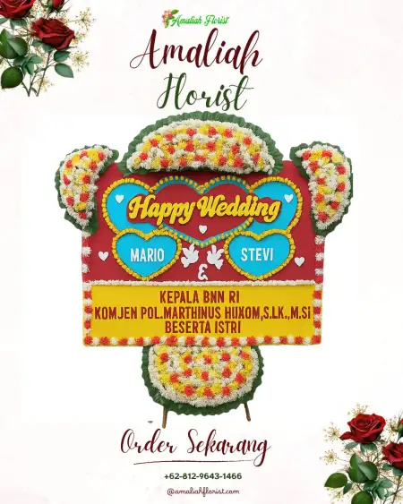 Papan Bunga Pernikahan Senapelan